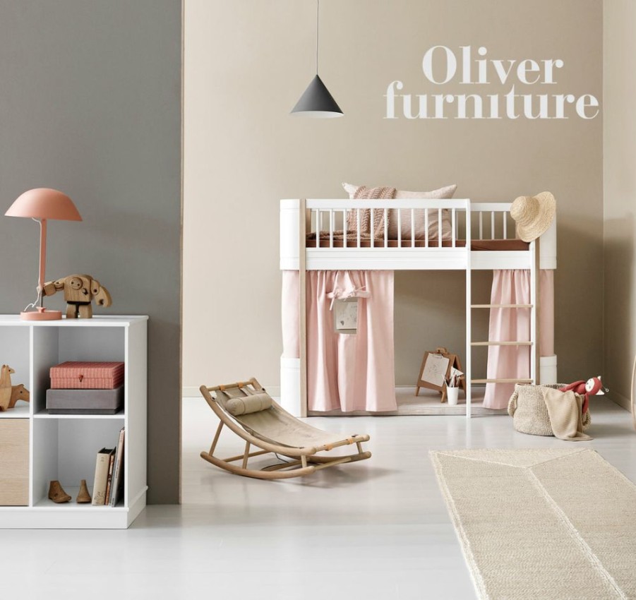 Kids Furniture * | Kids Beds Oliver Furniture Mini+ Low Loft Bed White/Oak