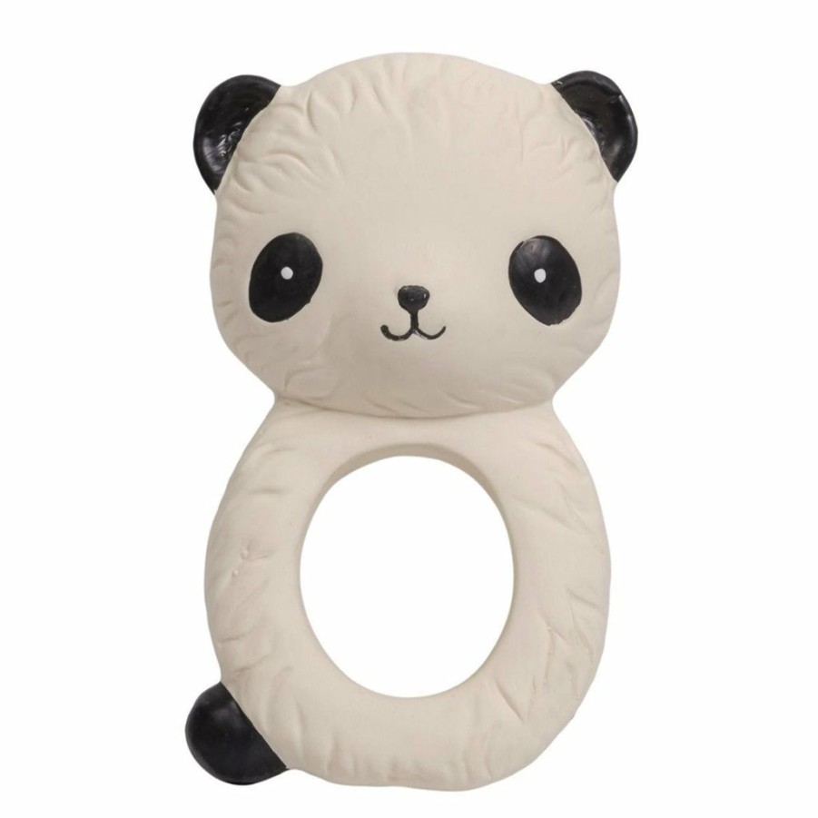 Gifts * | A Little Lovely Company Panda Teething Ring