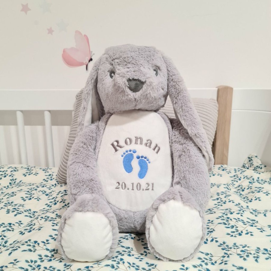 Kids Interiors & Decor * | Cherish Me Personalised Bunny Name & Date Of Birth Decorative Items