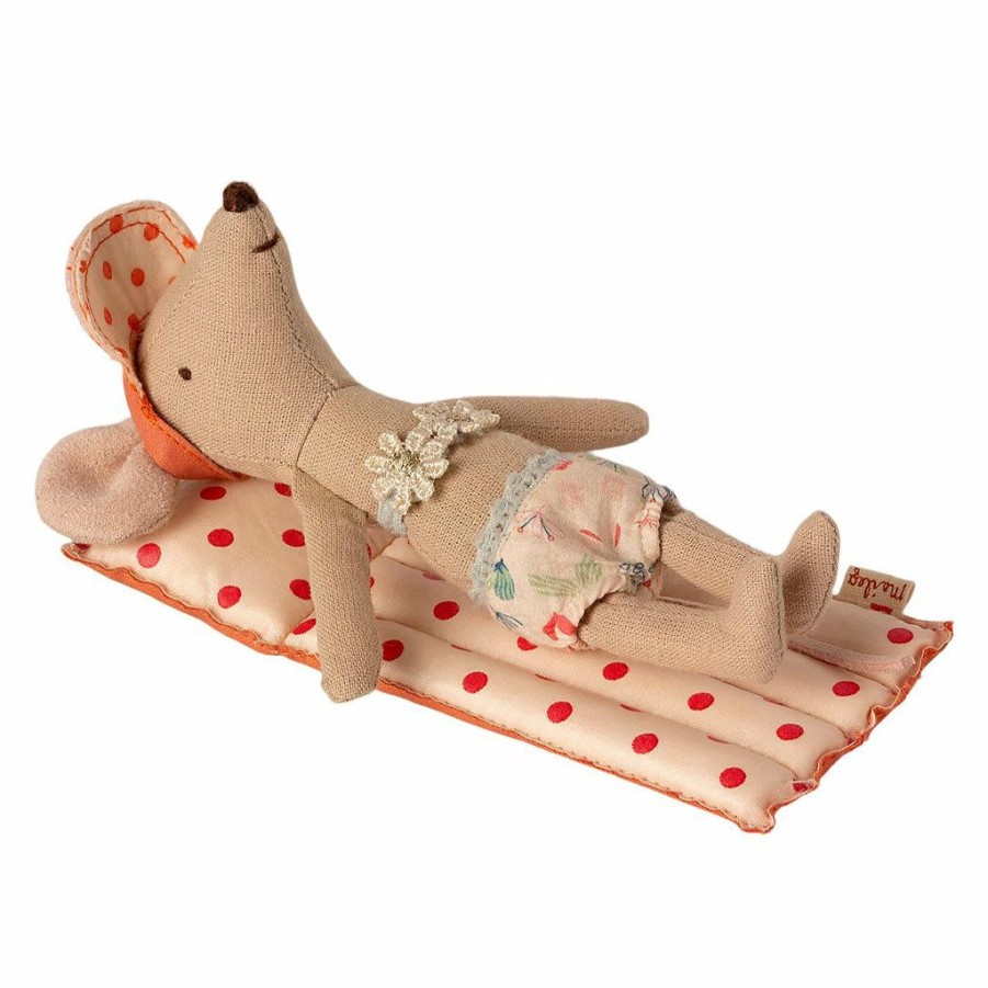 Play * | Maileg Mice & Bunnies Maileg Mouse Air Mattress Red Dot