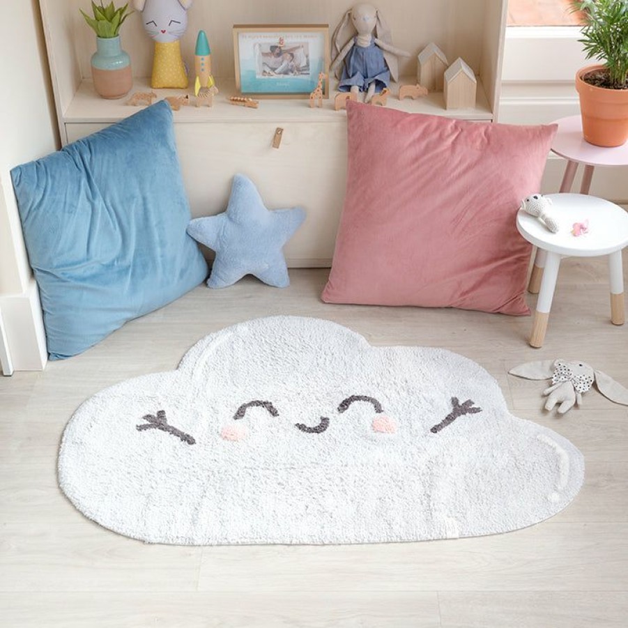 Kids Interiors & Decor * | Rugs Lorena Canals Machine Washable Rug Silhouette Happy Cloud