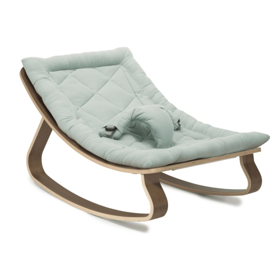 For Baby * | Charlie Crane Levo Baby Rocker Walnut + Organic Farrow Cushion