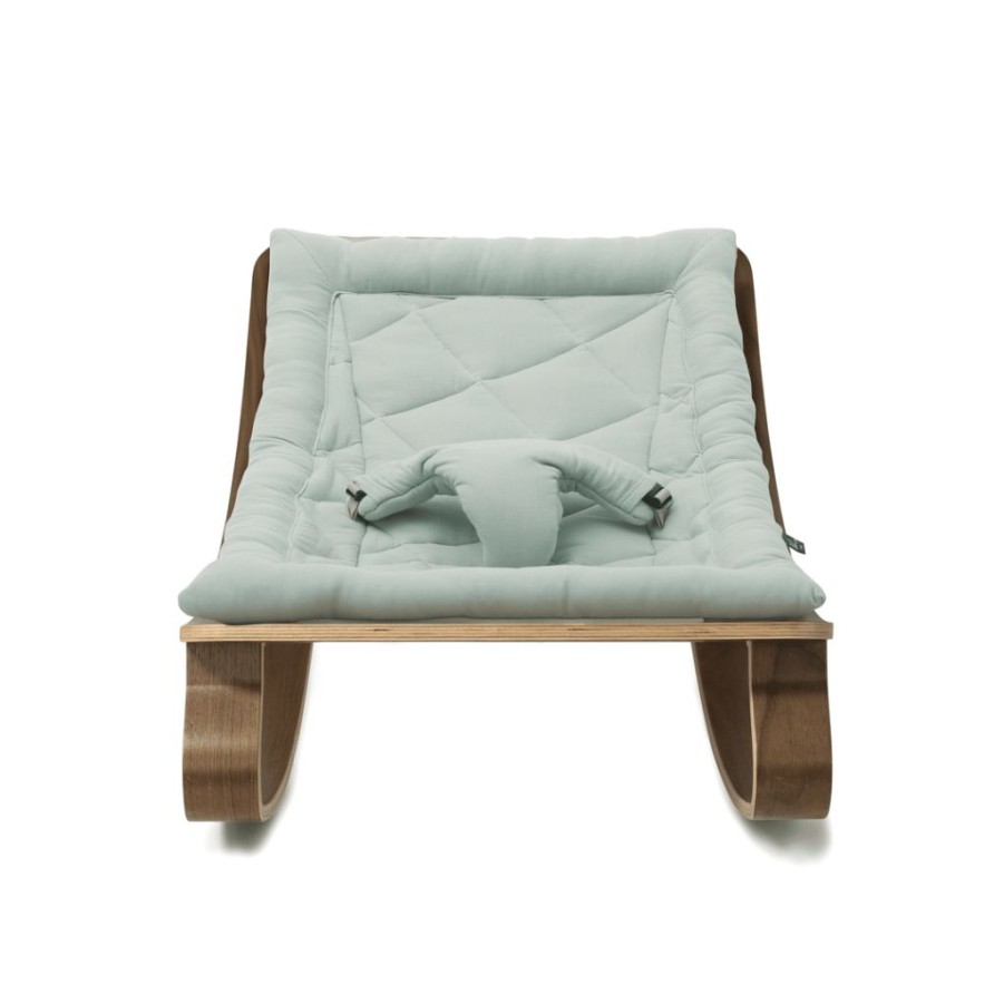 For Baby * | Charlie Crane Levo Baby Rocker Walnut + Organic Farrow Cushion