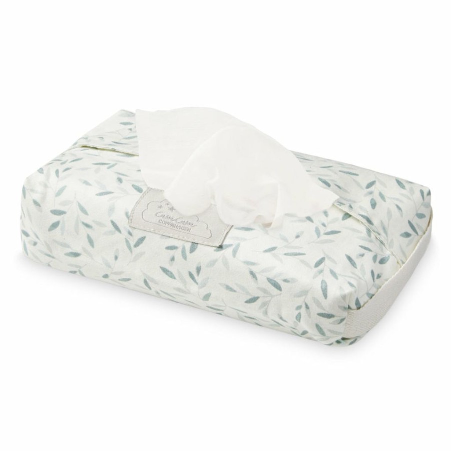 Kids Interiors & Decor * | Changing Cushions Cam Cam Copenhagen Organic Wet Wipes Cover Green Leaves