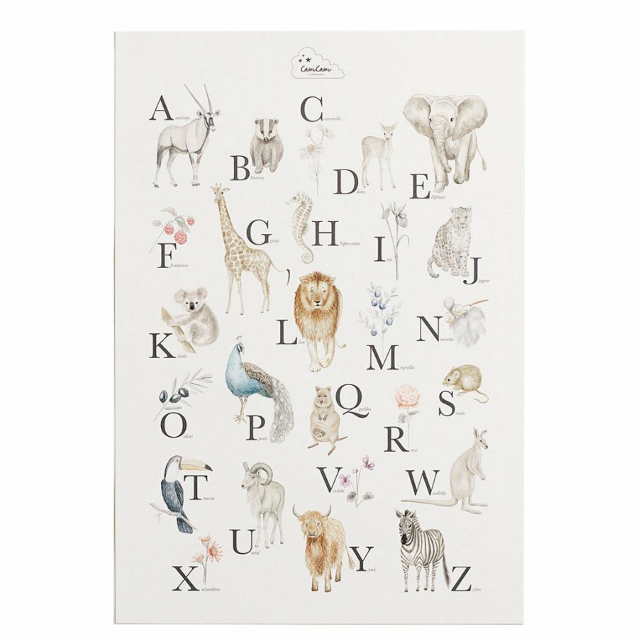 Kids Interiors & Decor * | Cam Cam Copenhagen Prints & Wall Art Cam Cam Alphabet Poster English