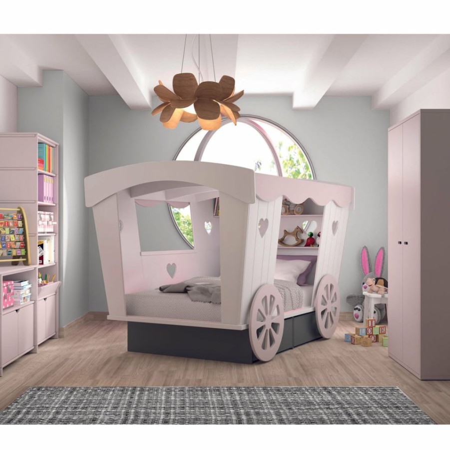 Kids Furniture * | Mathy By Bols Princess Carriage Childs Single Bed Colour Lacquer (20+ Colours)