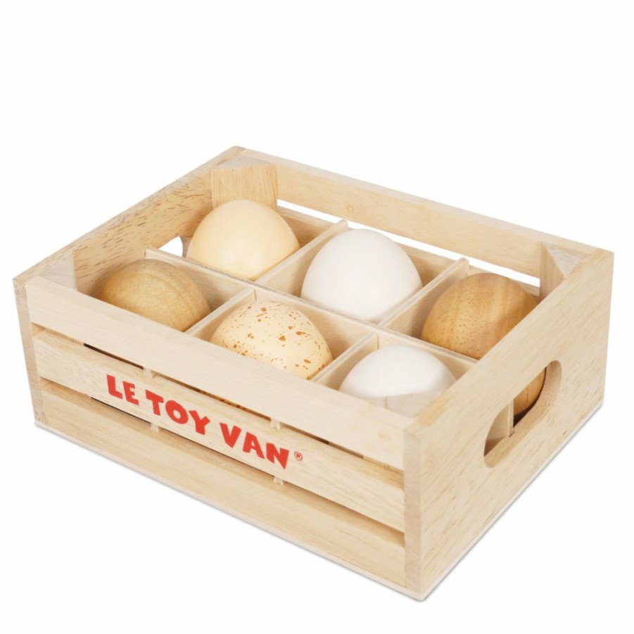 Play * | Le Toy Van Honeybee Market Crate Half Dozen Farm Eggs