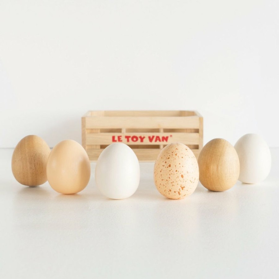 Play * | Le Toy Van Honeybee Market Crate Half Dozen Farm Eggs