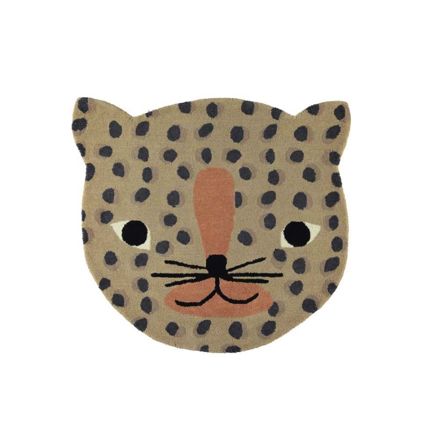 Kids Interiors & Decor * | Oyoy Leopard Rug Caramel Rugs