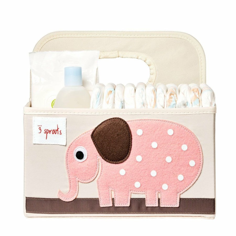 Kids Interiors & Decor * | 3 Sprouts Diaper Caddy Elephant