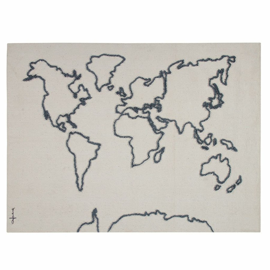 Kids Interiors & Decor * | Lorena Canals Wall Canvas World Map