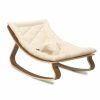 For Baby * | Bouncers & Baby Chairs Charlie Crane Levo Baby Rocker Walnut + Organic White Cushion