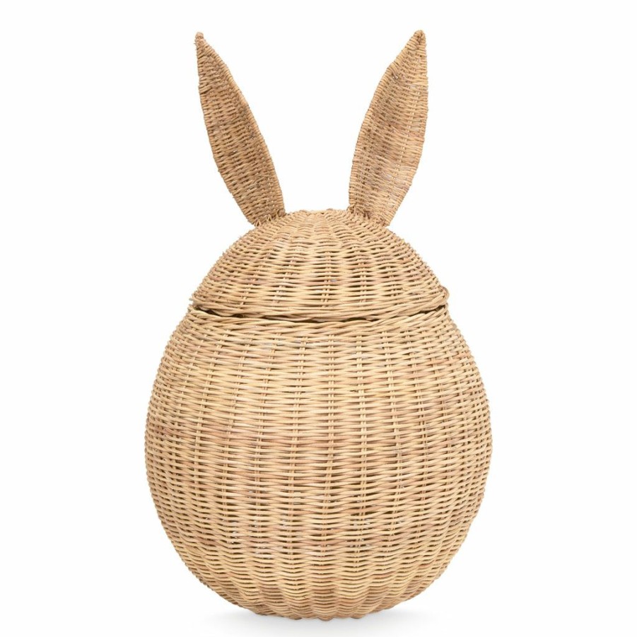 Kids Interiors & Decor * | Cam Cam Copenhagen Cam Cam Rattan Rabbit Storage Basket Toy Storage Baskets