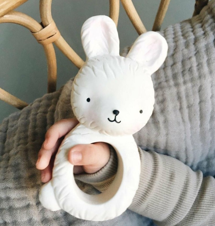 Gifts * | A Little Lovely Company Baby Teething Toys & Comforters Bunny Teething Ring