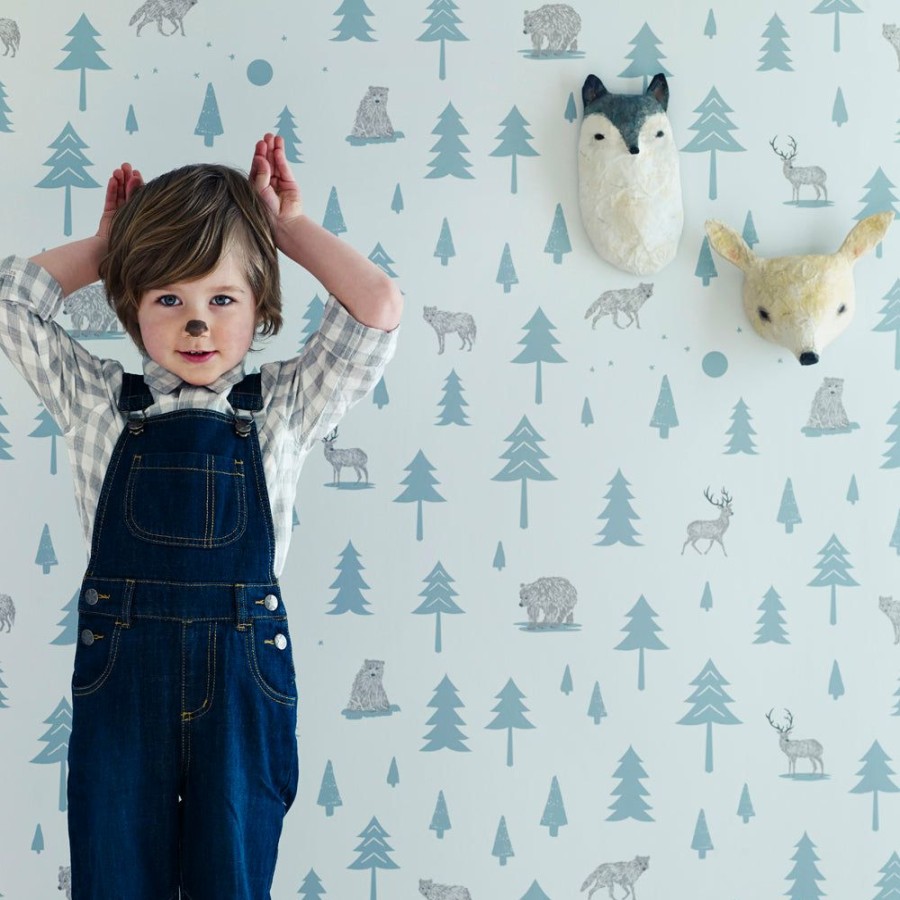 Kids Interiors & Decor * | New Arrivals Hibou Home Into The Wild Wallpaper