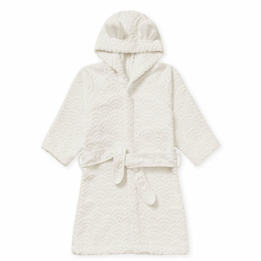 Gifts * | Cam Cam Copenhagen Cam Cam Hooded Organic Baby Bear Bathrobe Ivory Baby Bathtime