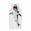 Kids Interiors & Decor * | Snurk Shark Organic Bedding Set