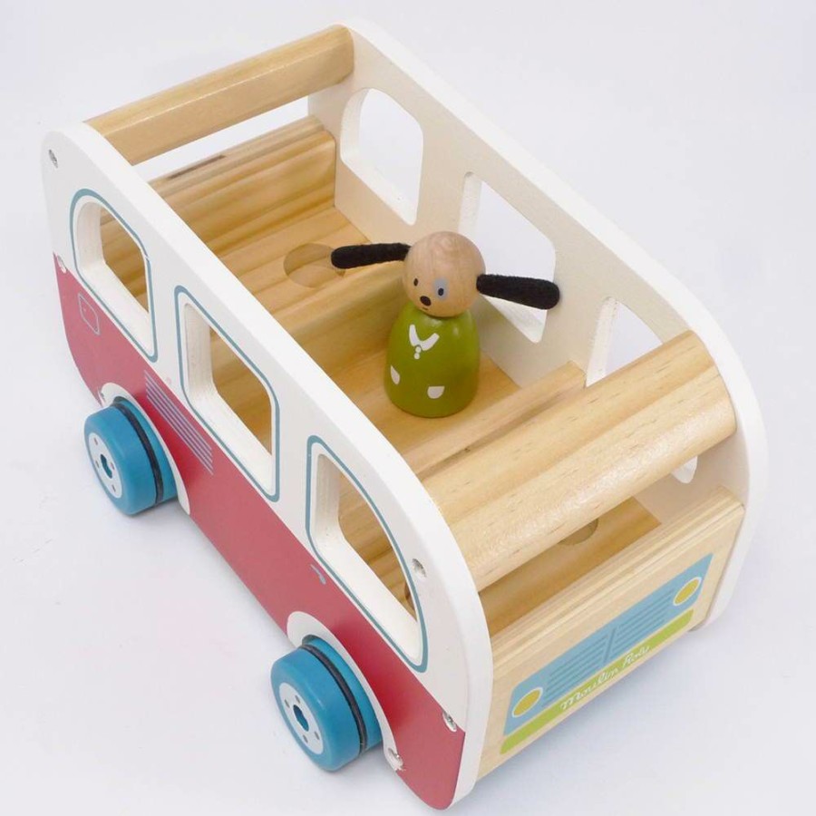 Gifts * | Moulin Roty Wooden La Grande Famille Bus Wooden Toys