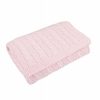 Kids Interiors & Decor * | Toffee Moon Cable Knit Cotton Baby Blanket Baby Pink Bedding