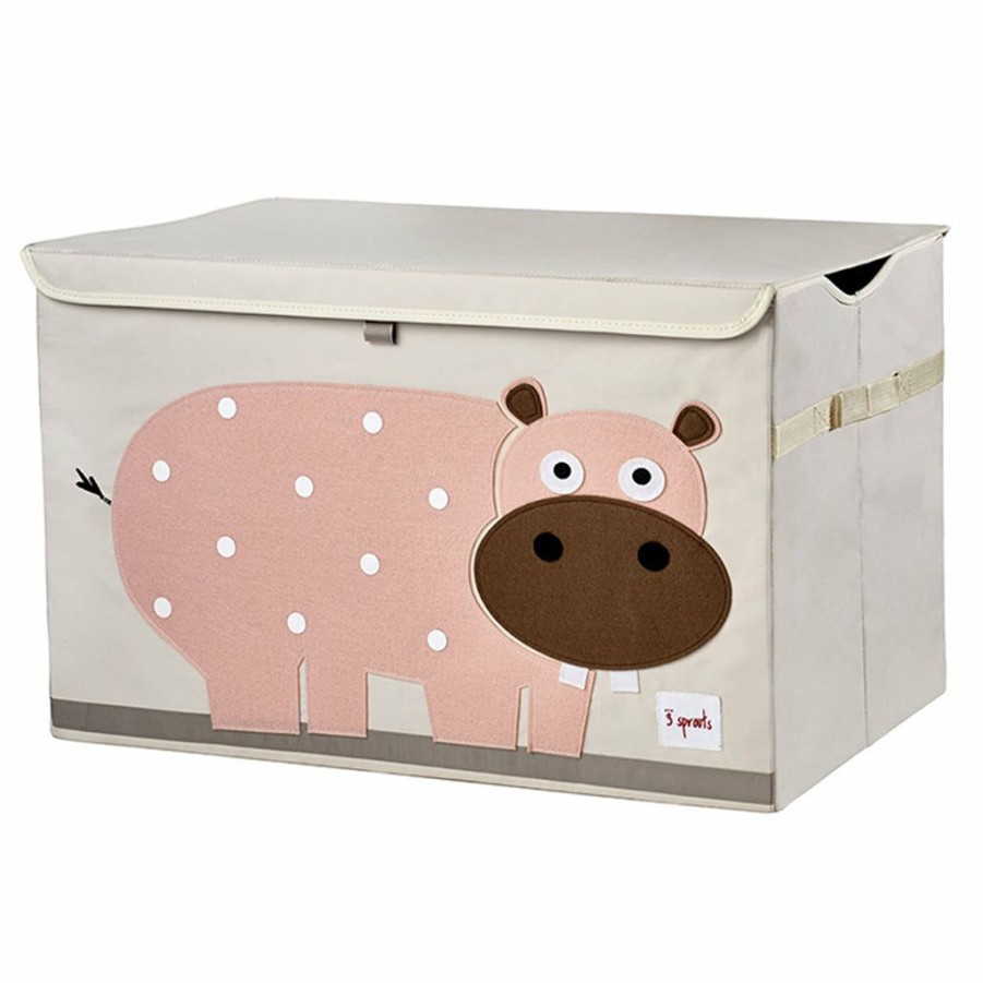 Kids Interiors & Decor * | Toy Chests 3 Sprouts Large Toy Chest Hippo