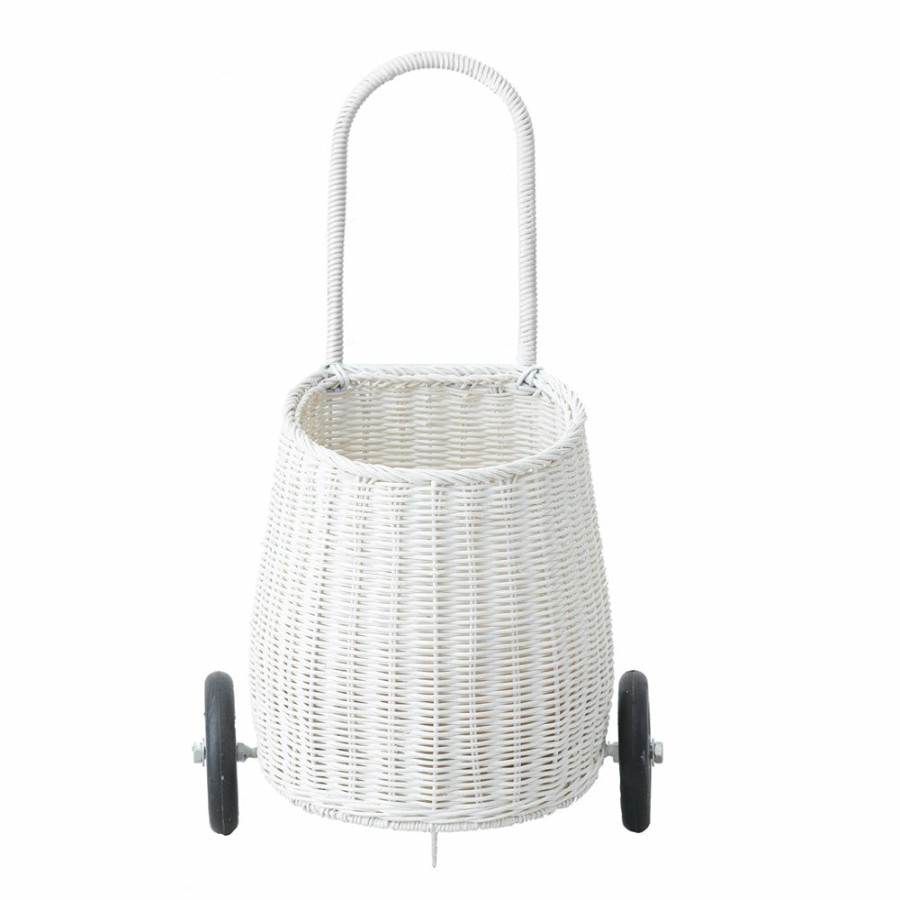 Kids Interiors & Decor * | Olli Ella Luggy Basket White Toy Storage Baskets