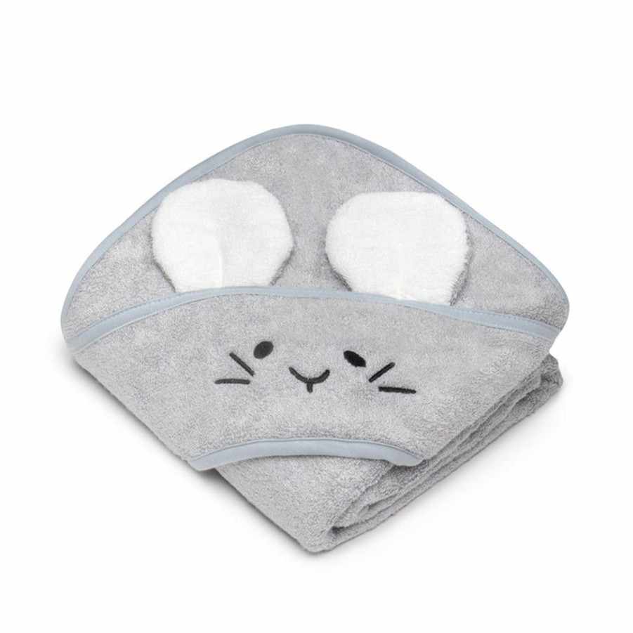 Gifts * | My Memi Mouse Bamboo Baby Bath Towel Light Grey