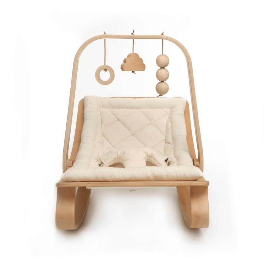 For Baby * | Bouncers & Baby Chairs Charlie Crane Levo Wooden Beech Toy Arch