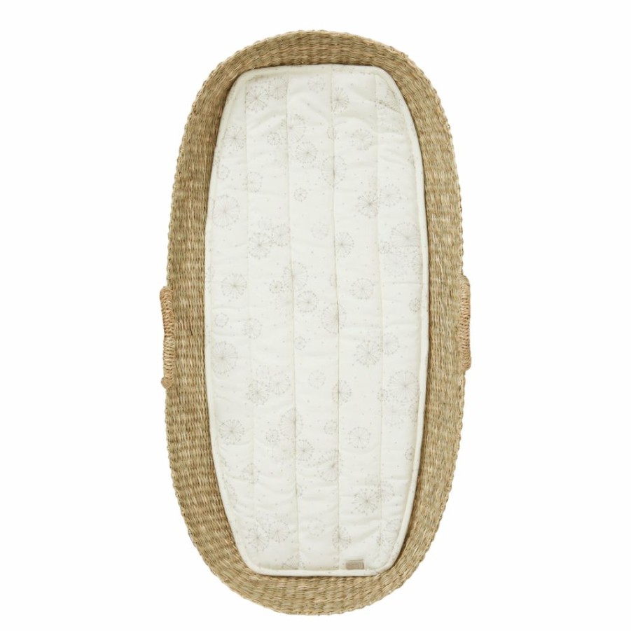 Kids Interiors & Decor * | Cam Cam Copenhagen Organic Changing Basket Liner Dandelion Natural Changing Cushions