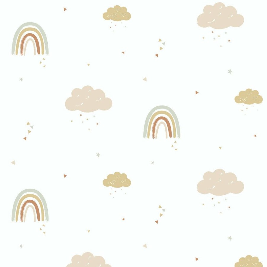 Kids Interiors & Decor * | Hibou Home Rainbows Wallpaper New Arrivals