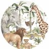 Kids Interiors & Decor * | Dekornik New Arrivals Savanna World In A Circle Wall Sticker