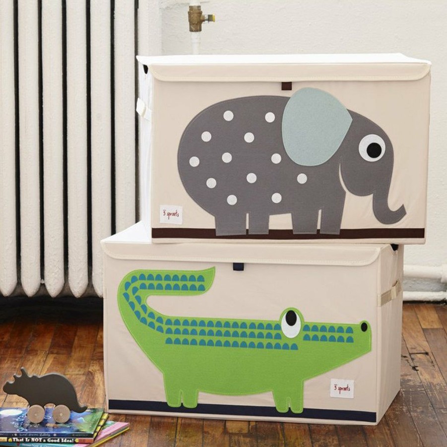 Kids Interiors & Decor * | 3 Sprouts Large Toy Chest Elephant