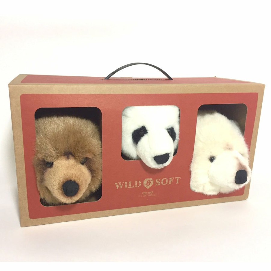 Kids Interiors & Decor * | Wild & Soft Mini Wall Toys Bears Box (3 Pack) Wall Decoration