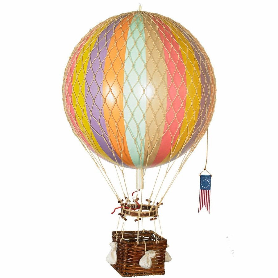 Kids Interiors & Decor * | Authentic Models Hot Air Balloon Pastel Rainbow (Various Sizes)