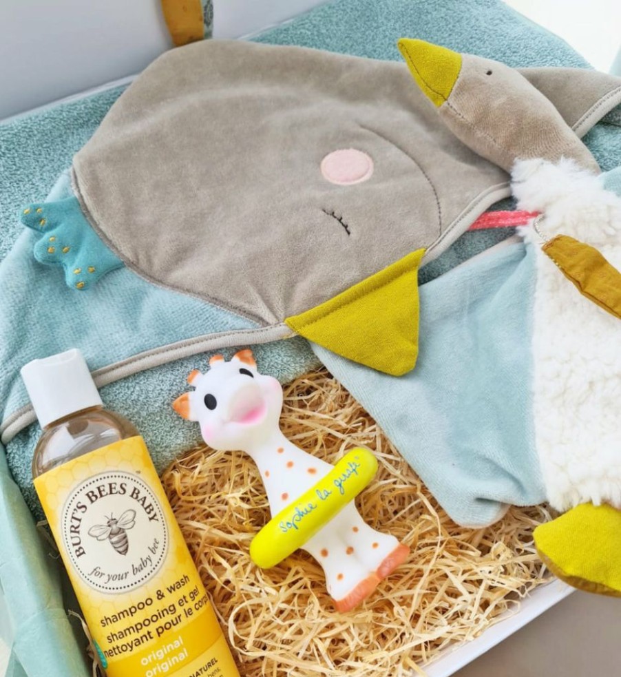 Gifts * | Josh & Jenna Luxury Baby Bath Time Gift Box Goose Baby Gift Boxes & Hampers