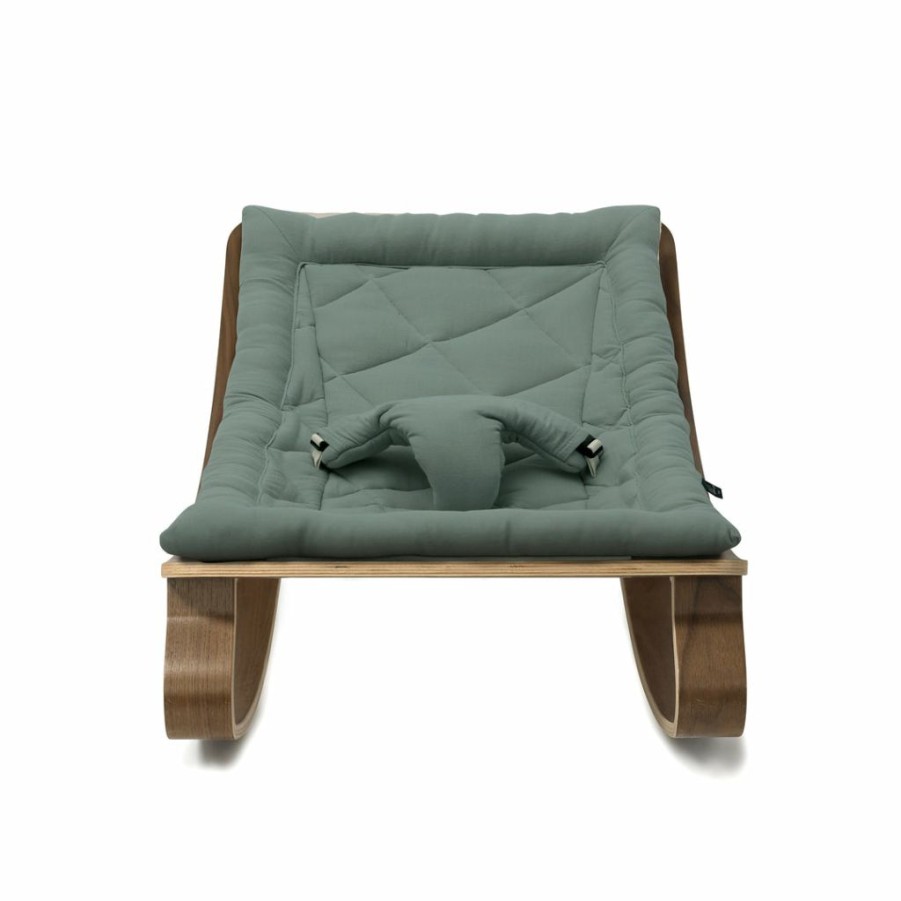 For Baby * | Charlie Crane Levo Baby Rocker Walnut + Orage Cushion New Arrivals