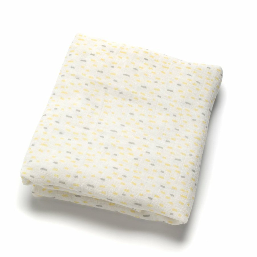 Kids Interiors & Decor * | Storksak Muslin Swaddle Blanket Raindot Swaddles