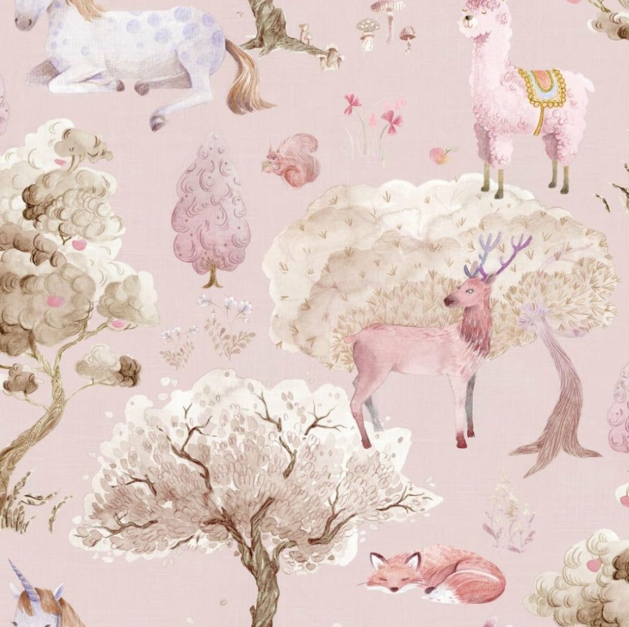 Kids Interiors & Decor * | Rebel Walls Kids Wallpaper Dreamland Bubblegum New Arrivals