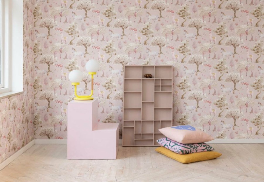 Kids Interiors & Decor * | Rebel Walls Kids Wallpaper Dreamland Bubblegum New Arrivals