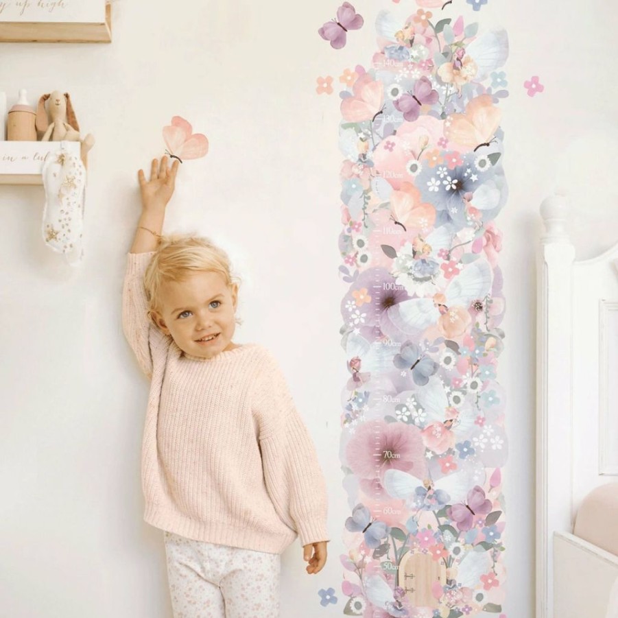 Kids Interiors & Decor * | Schmooks Fairy Garden Growth Height Chart Wall Stickers