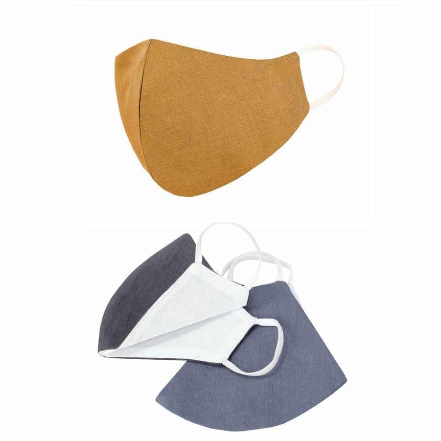 For Baby * | Josh & Jenna Reusable & Washable Linen Face Masks Clothing & Accessories