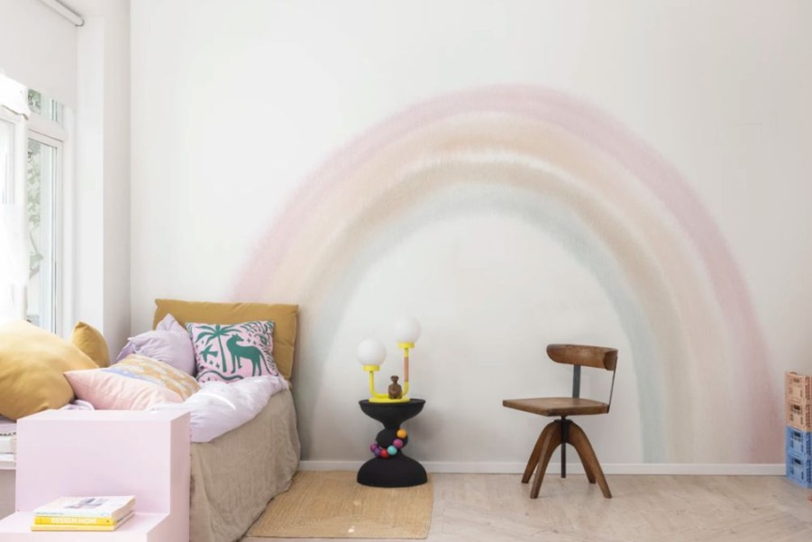 Kids Interiors & Decor * | Rebel Walls New Arrivals Kids Custom Wall Mural Pastel Rainbow