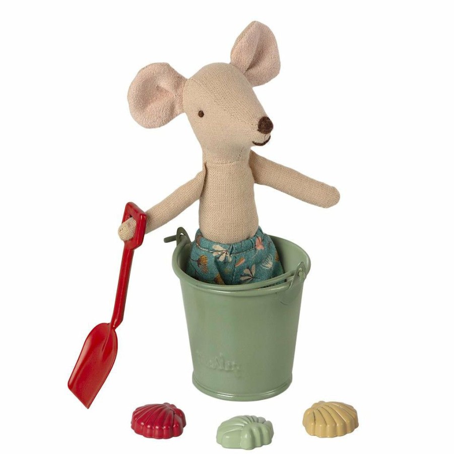 Gifts * | Maileg Mice & Bunnies Maileg Beach Set Shovel, Bucket & Shells