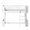 Kids Furniture * | Oliver Furniture Mini+ Low Loft Bed White Kids Beds