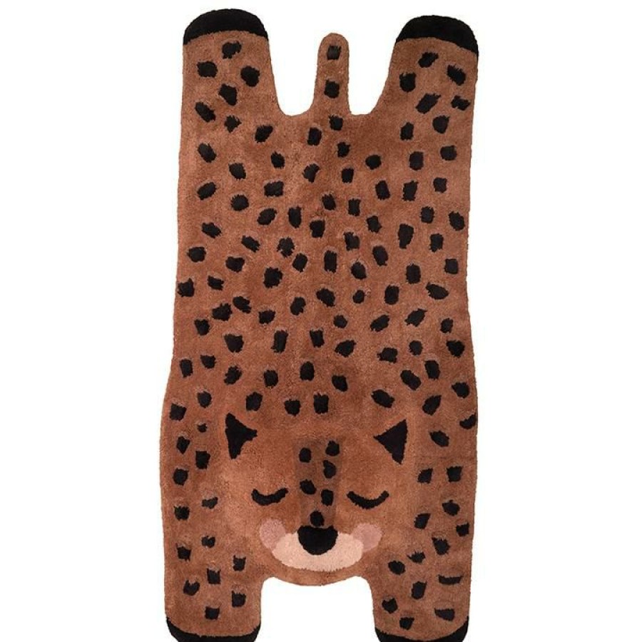 Kids Interiors & Decor * | Nattiot Rugs Cotton Rug Little Cheetah