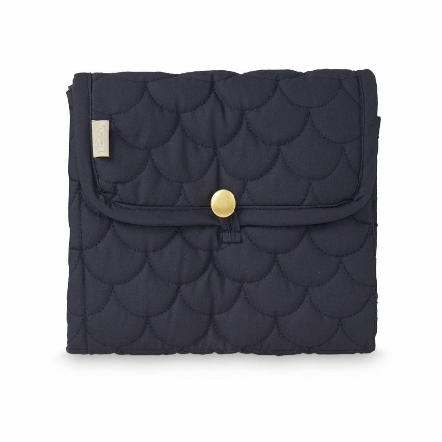 Kids Interiors & Decor * | Changing Cushions Cam Cam Copenhagen Quilted Changing Mat Navy