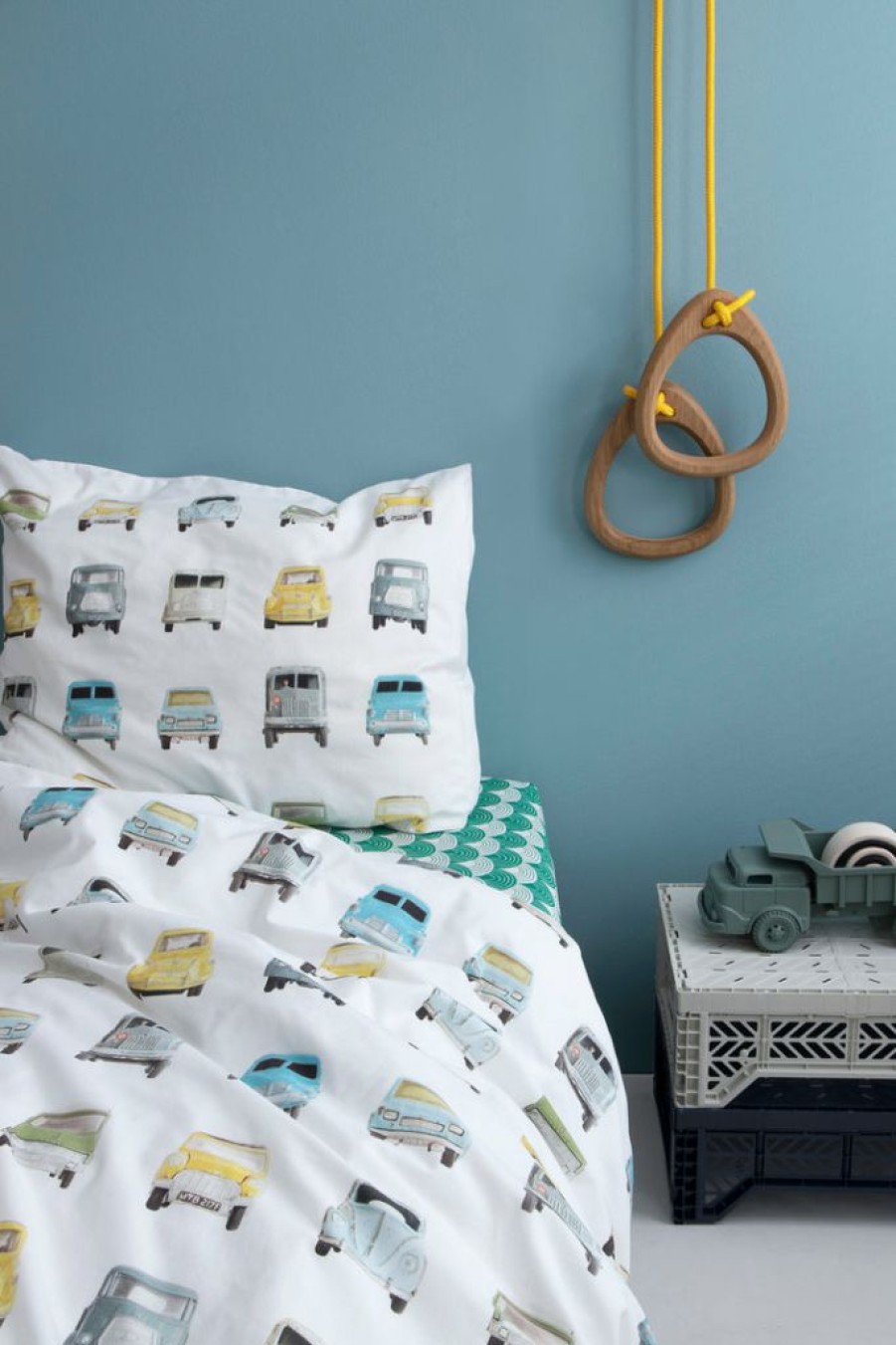 Kids Interiors & Decor * | Studio Ditte Vintage Cars Bedding Set Single