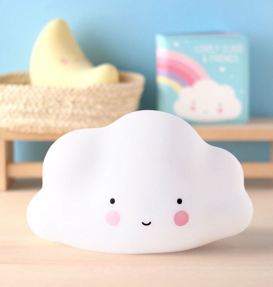 Kids Interiors & Decor * | A Little Lovely Company Night Light Cloud White Lighting