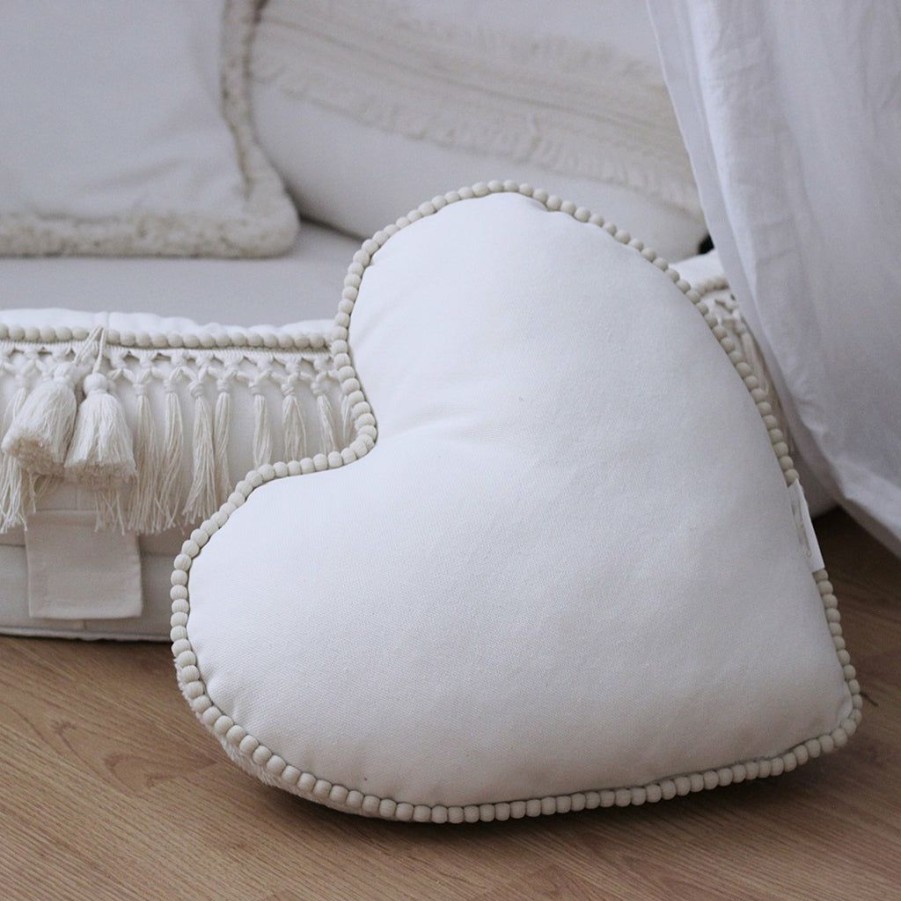 Kids Interiors & Decor * | Cotton & Sweets Boho Cushion Bubble Heart Cushions