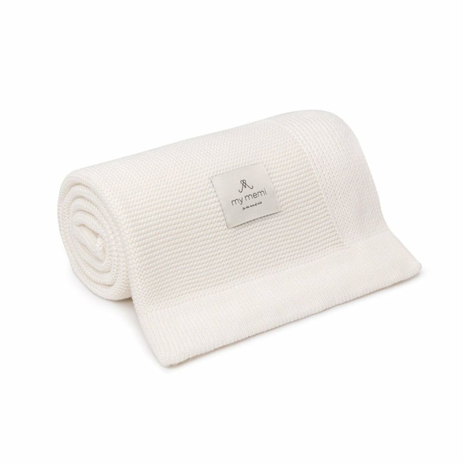 Gifts * | My Memi New Arrivals Classic Bamboo Cotton Blanket Ivory