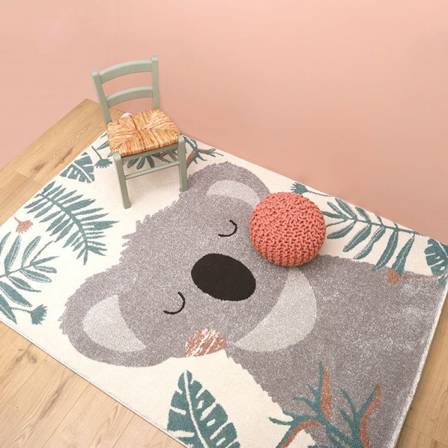 Kids Interiors & Decor * | Nattiot Childrens Rug Olsen Koala